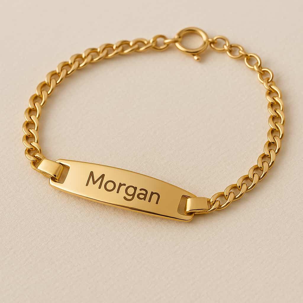 Gourmette avec le prenom morgan bijou pour enfant