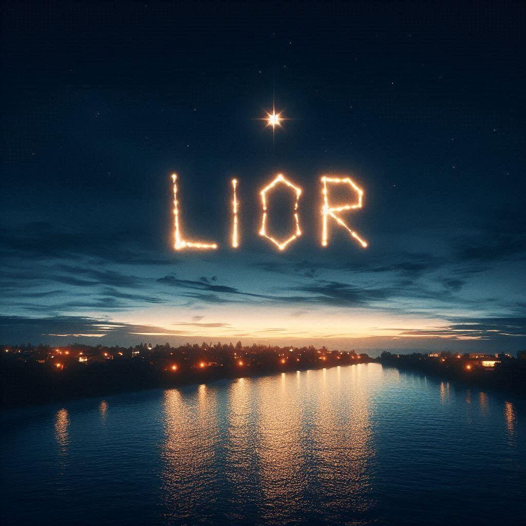 Le prenom lior ecrit dans le ciel avec une petite etoile signification