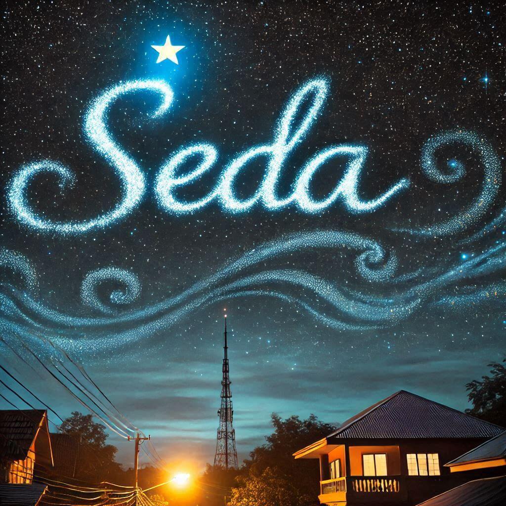 Le prenom seda ecrit dans le ciel avec une petite etoile allumee 1