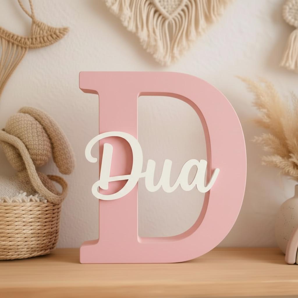 Lettre décorative personnalisée Dua
