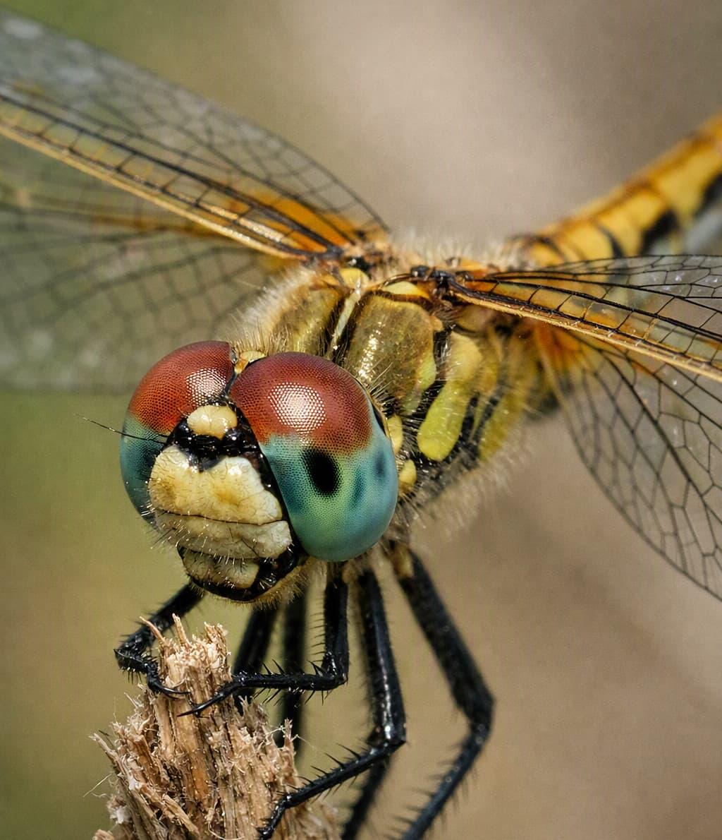 Libellule realiste en gros plan symbole de legerete et transformation photographie macro naturelle