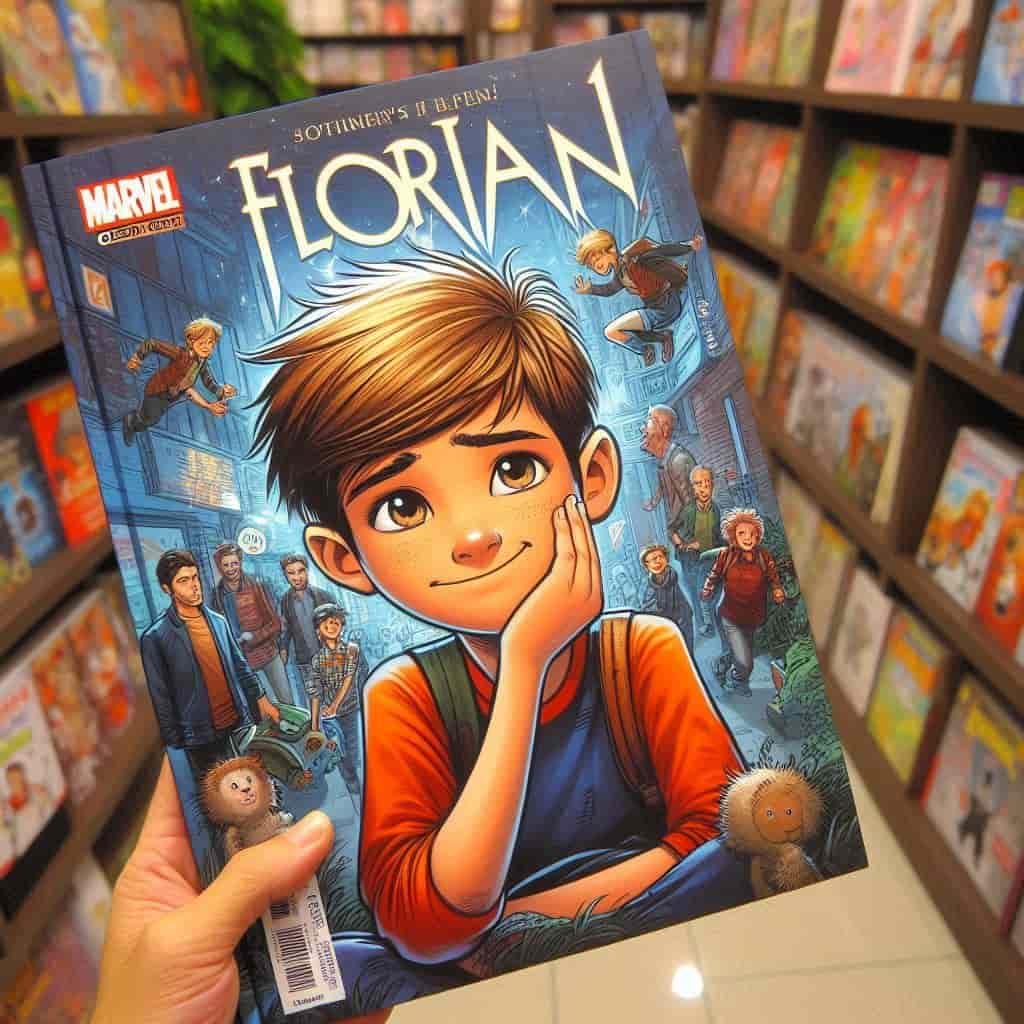 Livre bd personnalise avec le prenom florian
