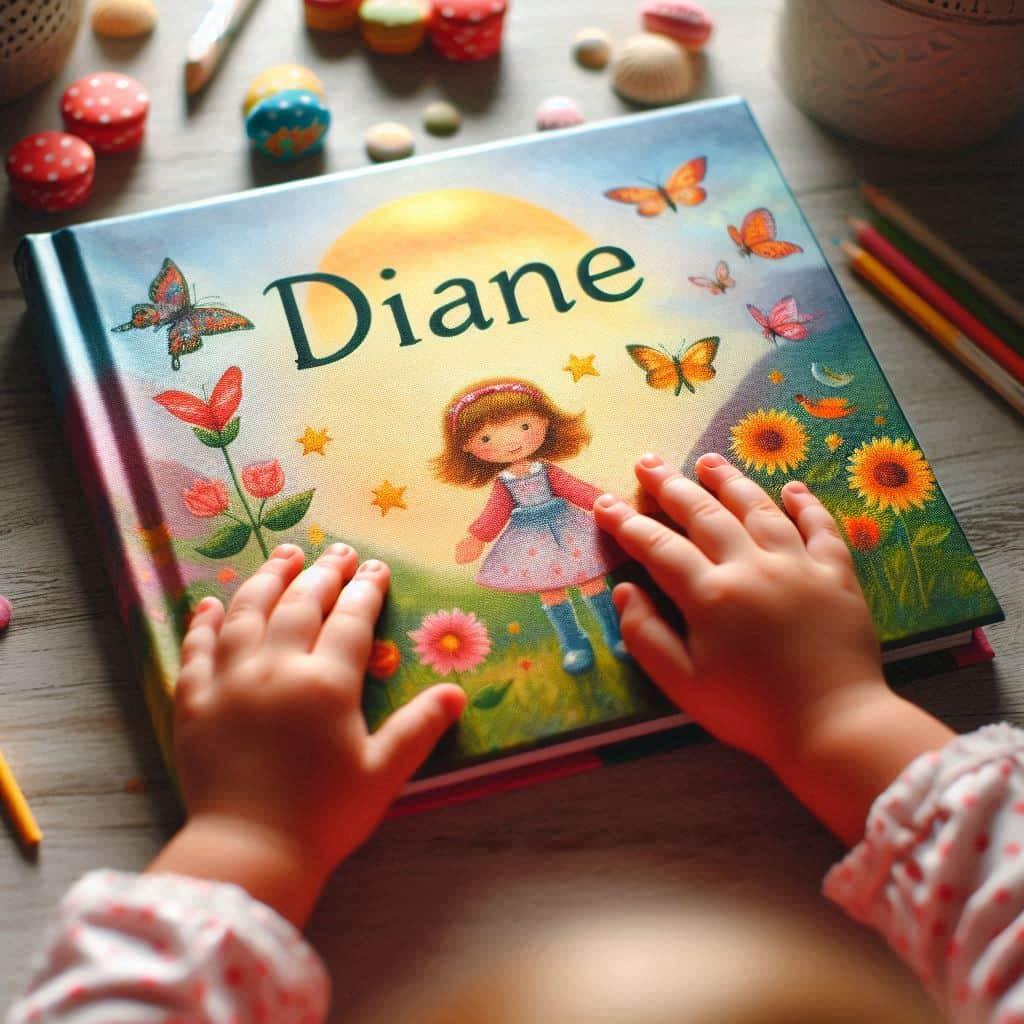 Livre d enfant personnalise avec le prenom diane