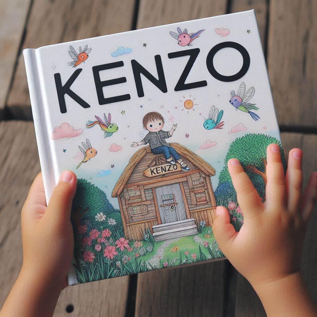 Livre de conte personnalise avec le prenom kenzo