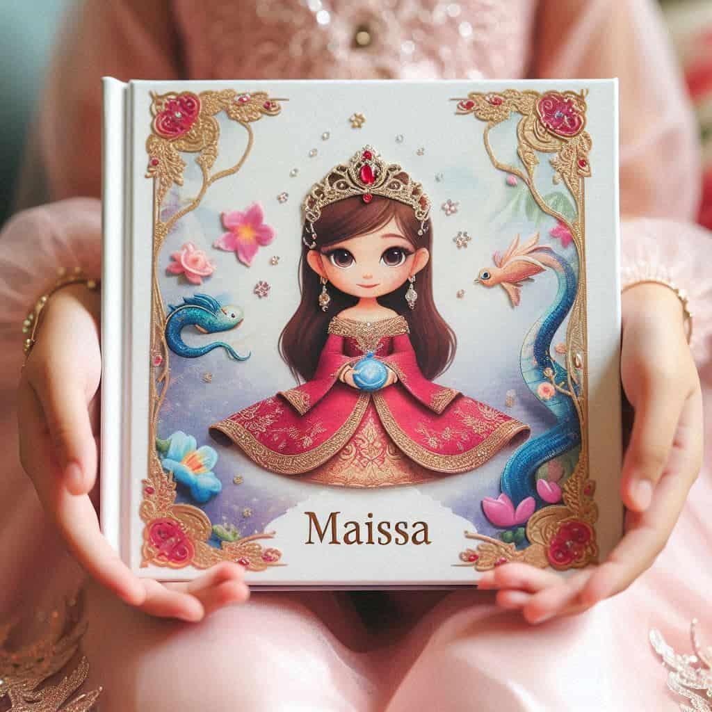 Livre personnalise avec le prenom maissa theme princesse