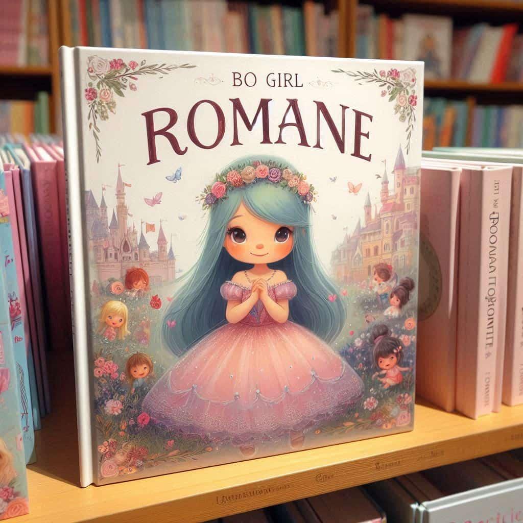 Livre personnalise pour petite fille avec le prenom romane