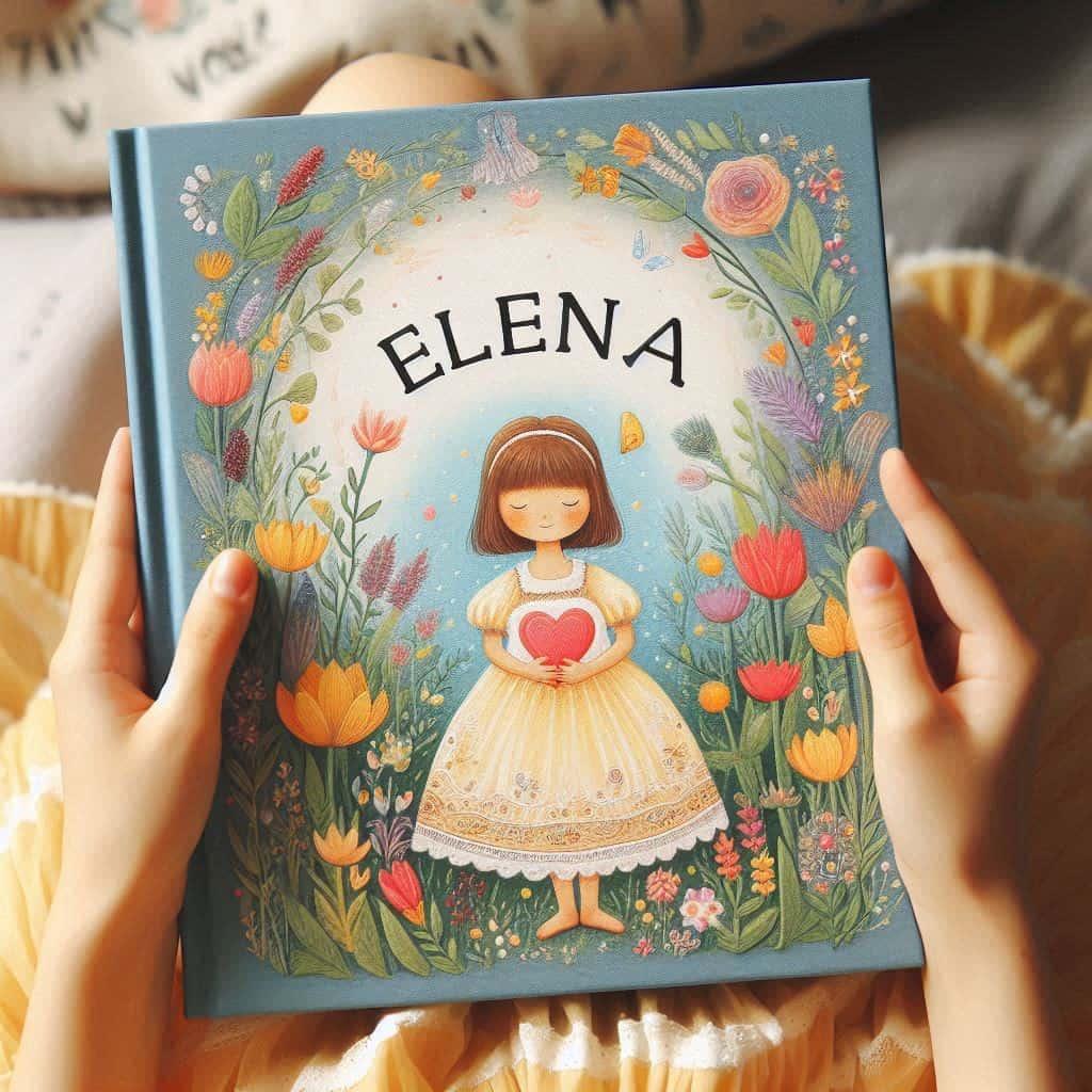 Livre pour enfant personnalise avec le prenom elena
