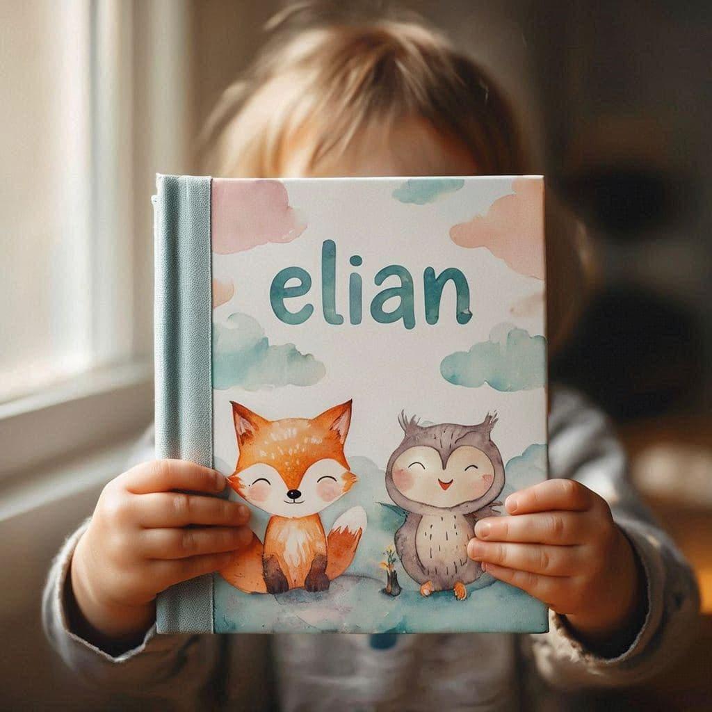 Livre pour enfant personnalise avec le prenom elian