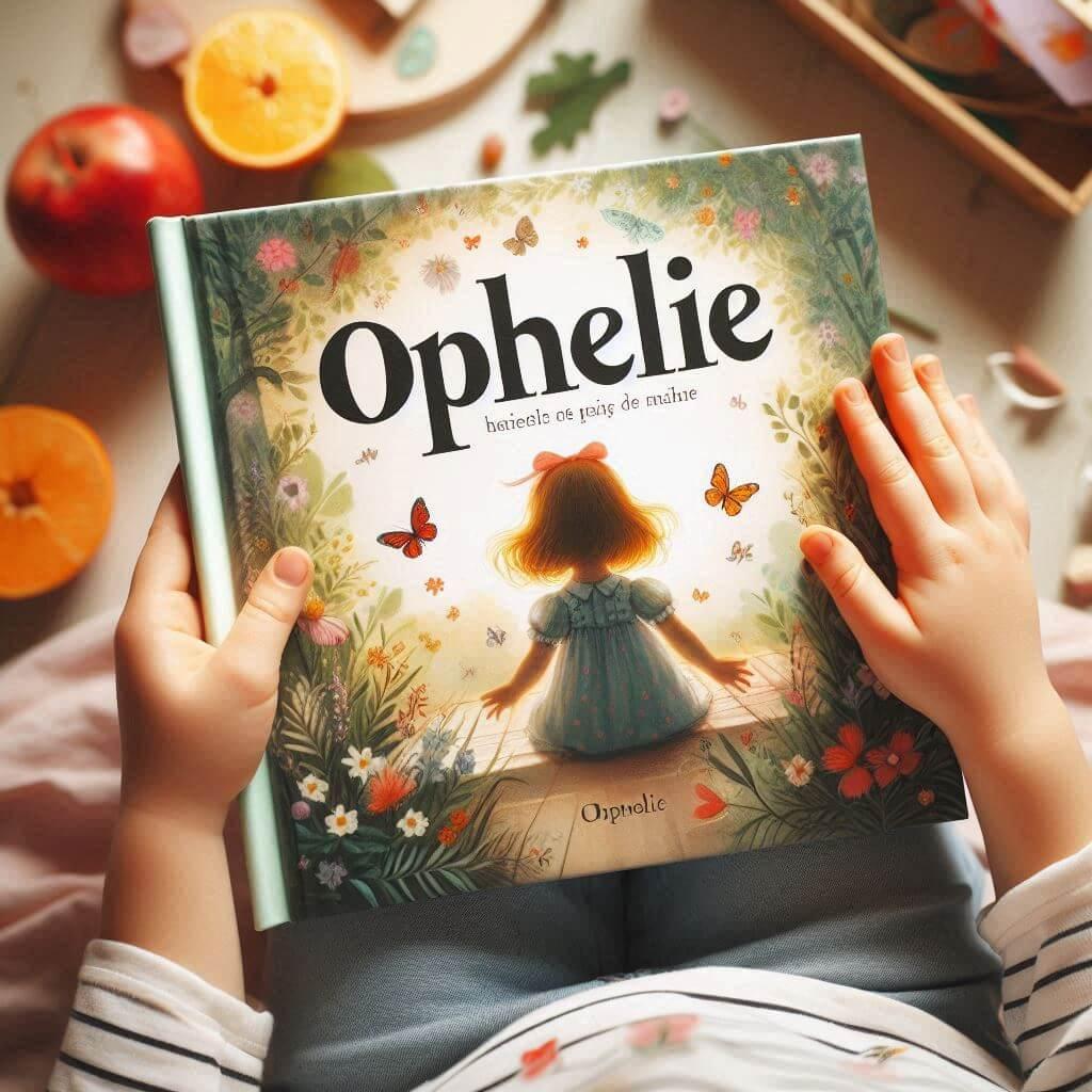 Livre pour enfant personnalise avec le prenom ophelie