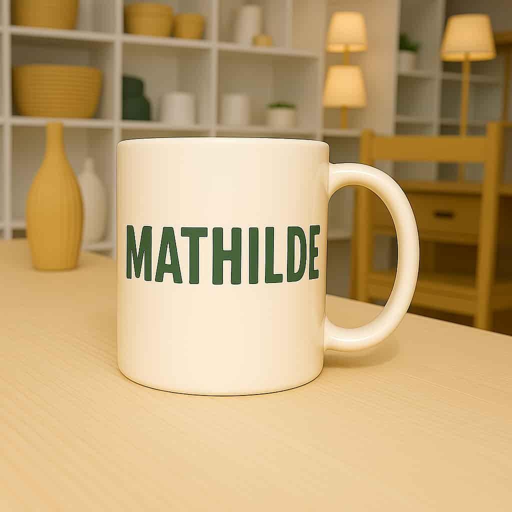Mug personnalise avec le prenom mathilde