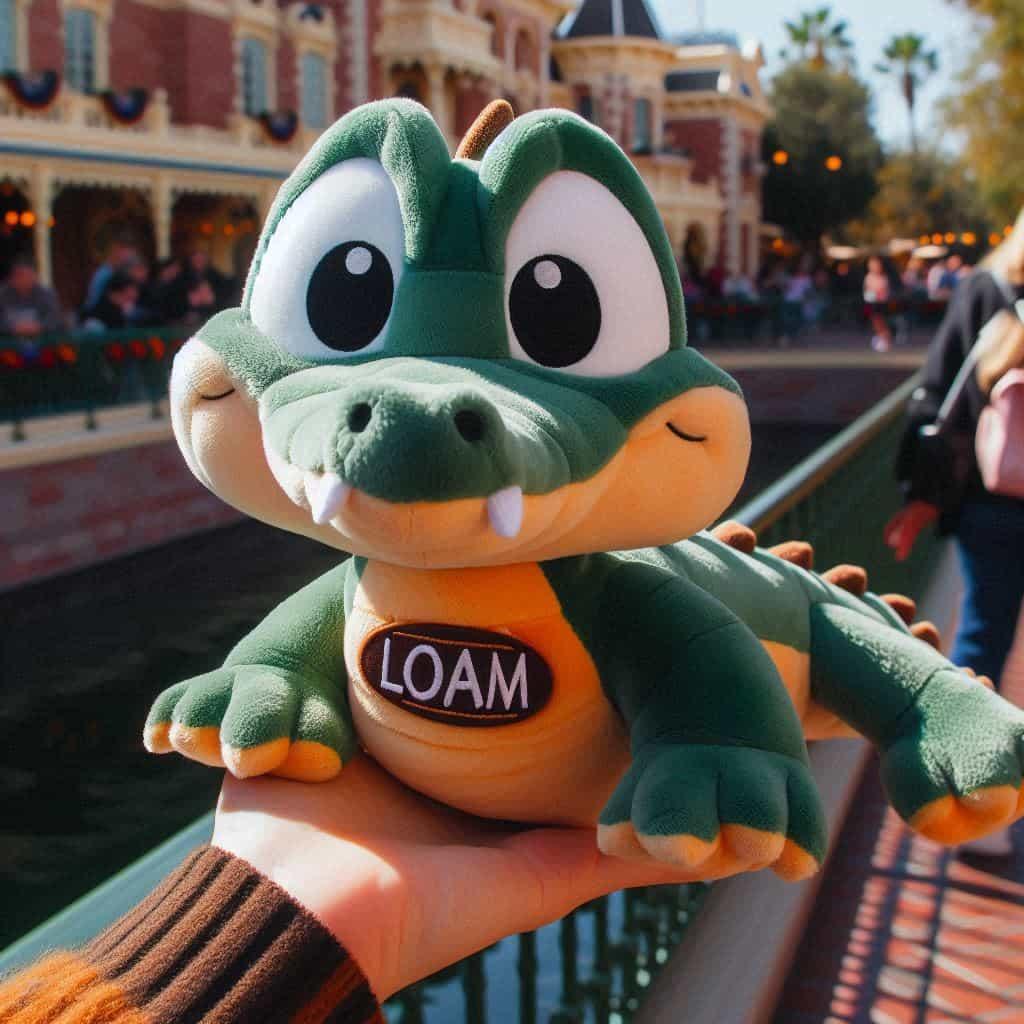 Peluche crocodile personnalisee avec le prenom loam