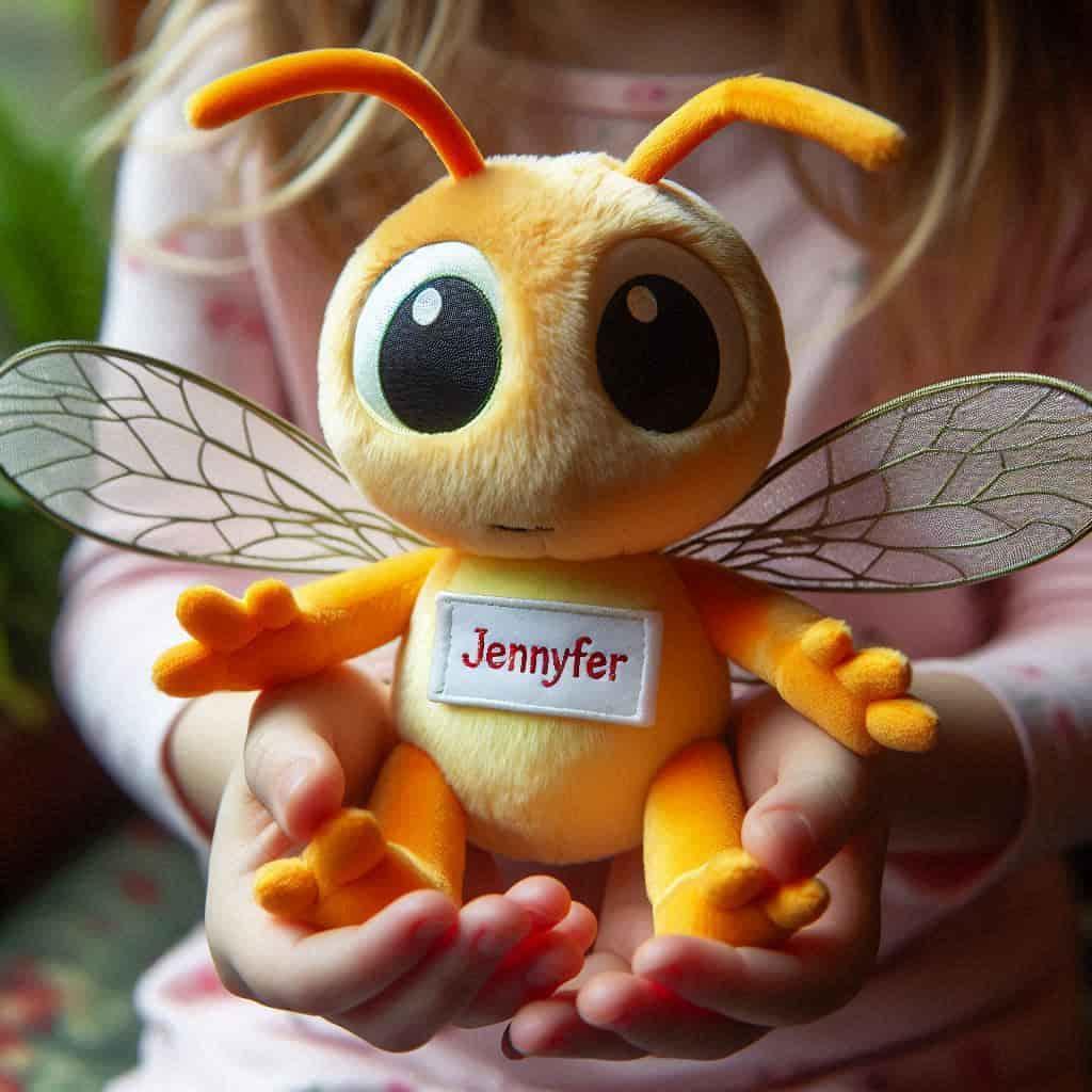 Peluche luciole personnalisee avec le prenom jennyfer