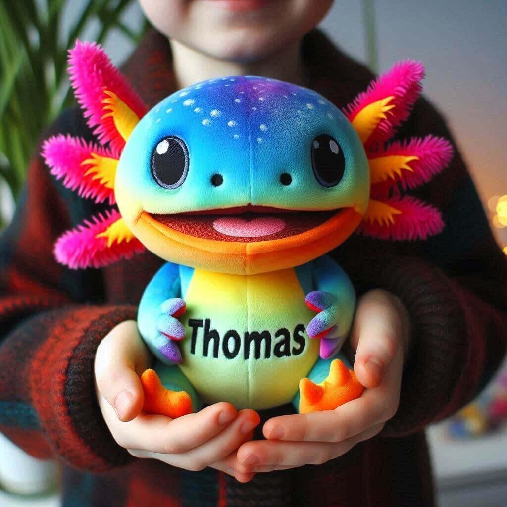 Peluche personnalisee avec le prenom thomas