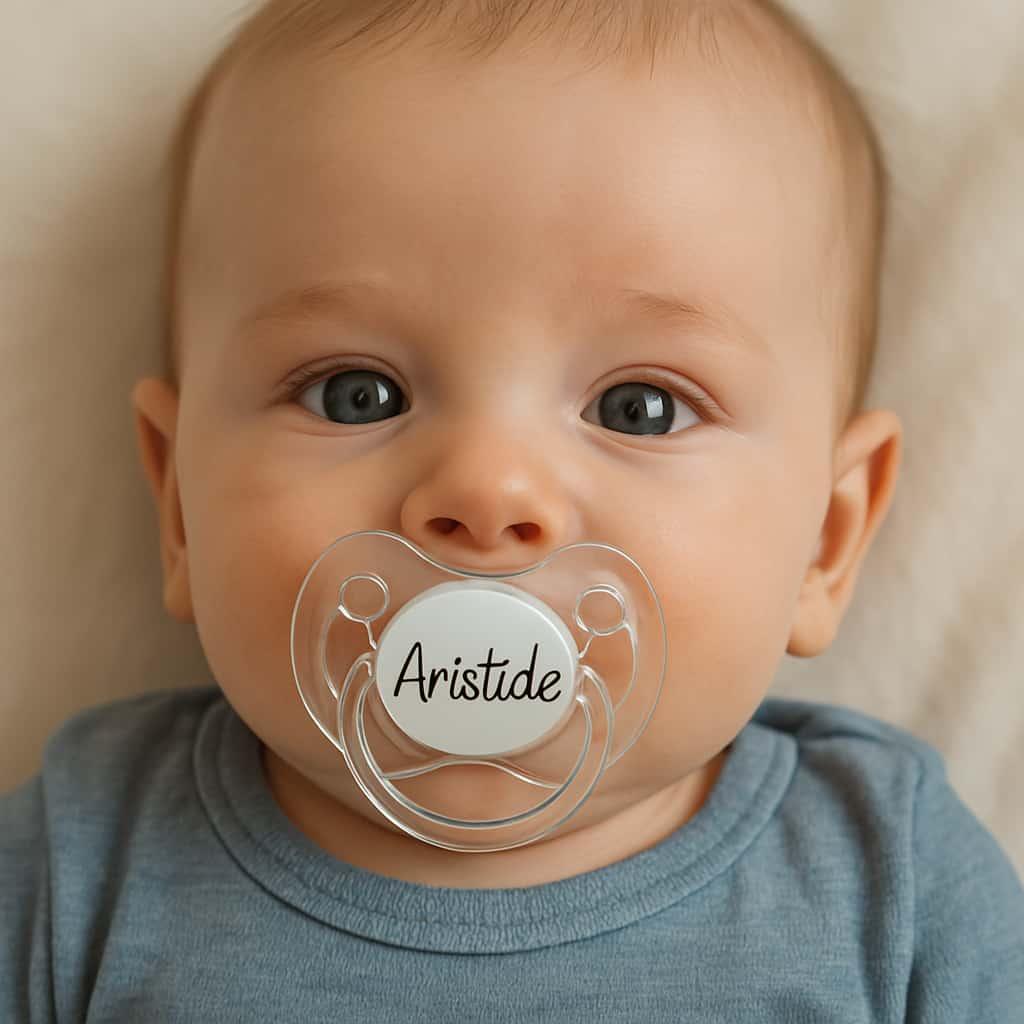 Petit bebe avec le prenom aristide
