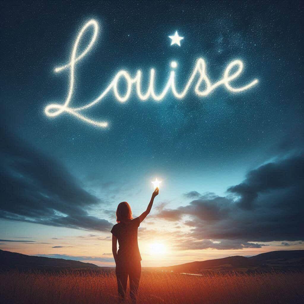 Prenom louise ecrit dans le ciel origine