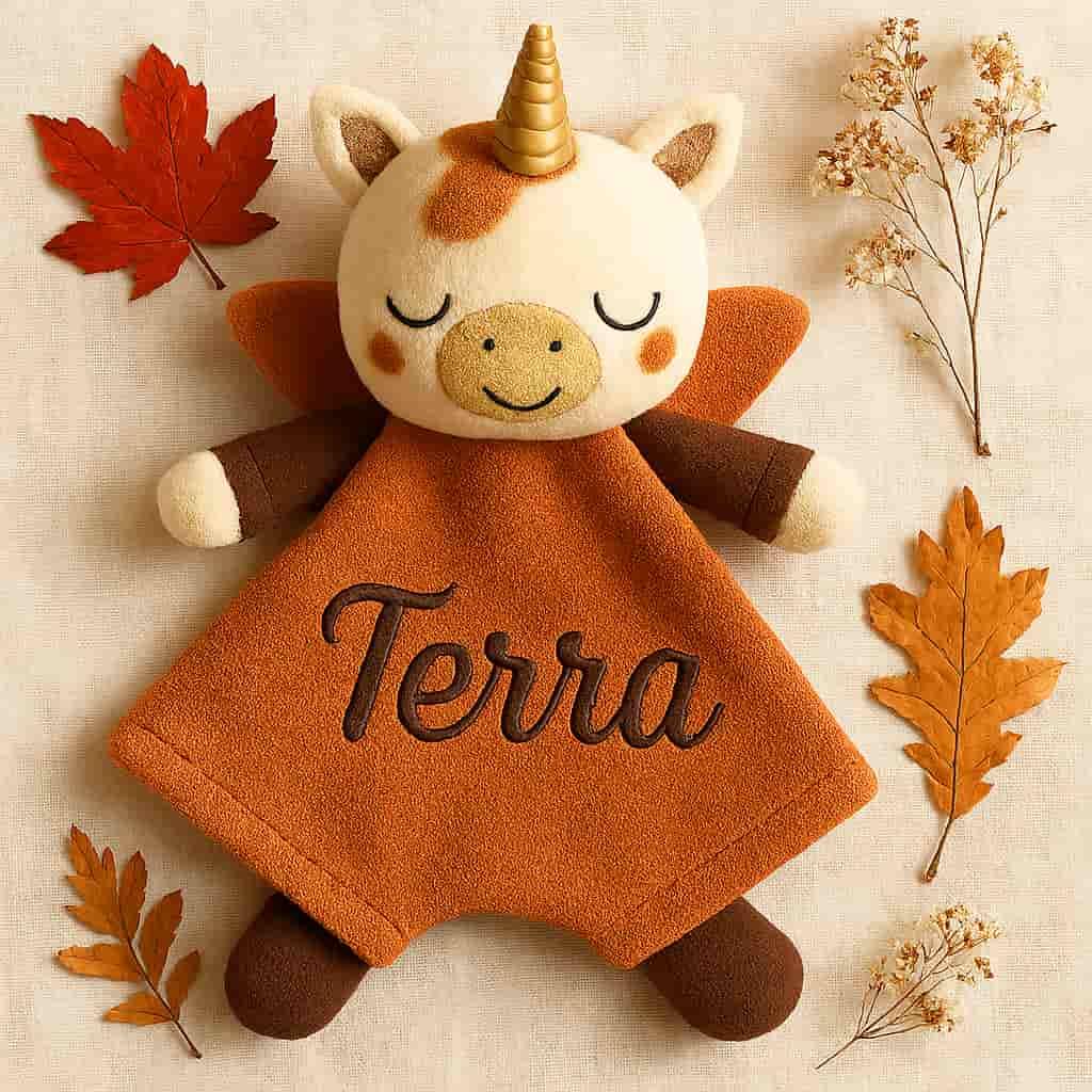 Prenom terra theme licorne sur le theme de l automne