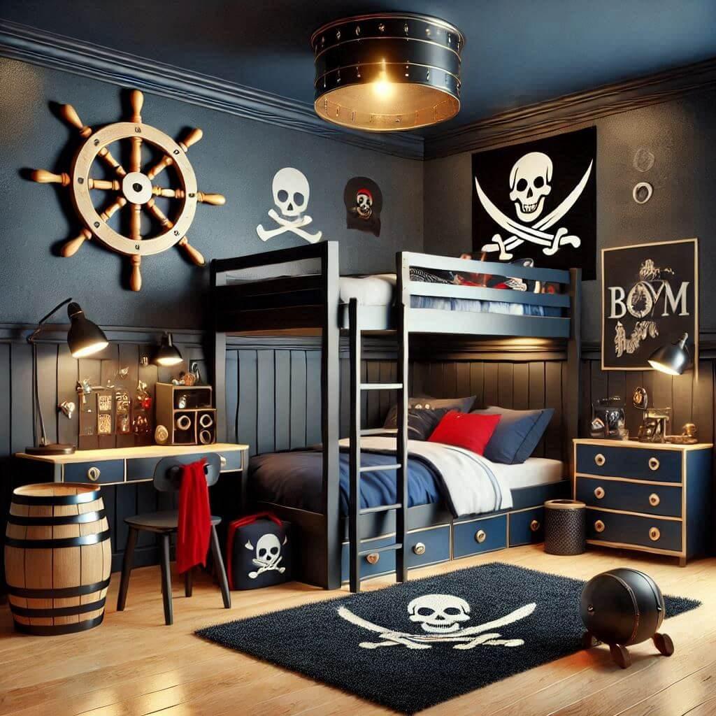 belle chambre decoration pirate pour adolescent