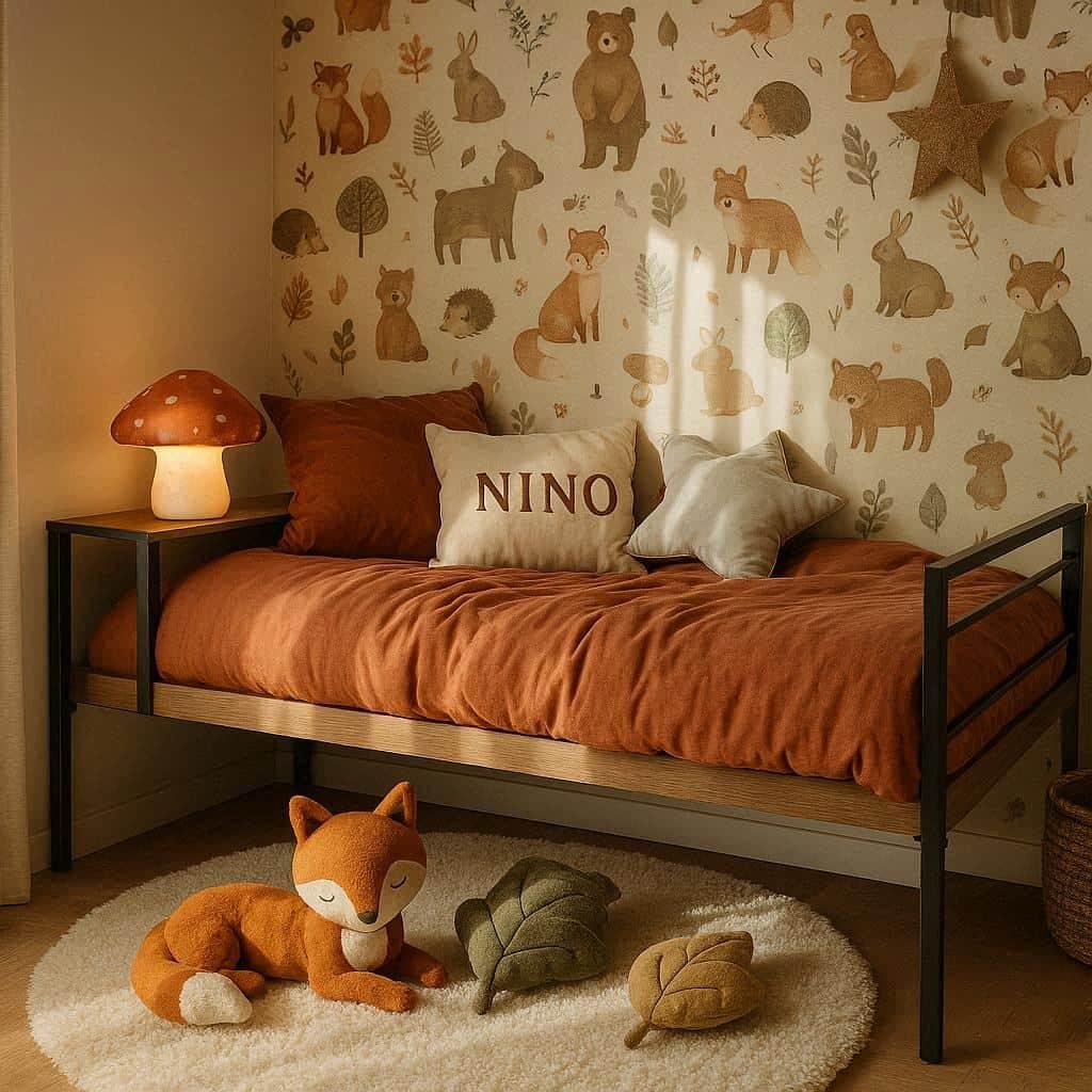 Renard chambre nino, tapisserie animaux de la foret