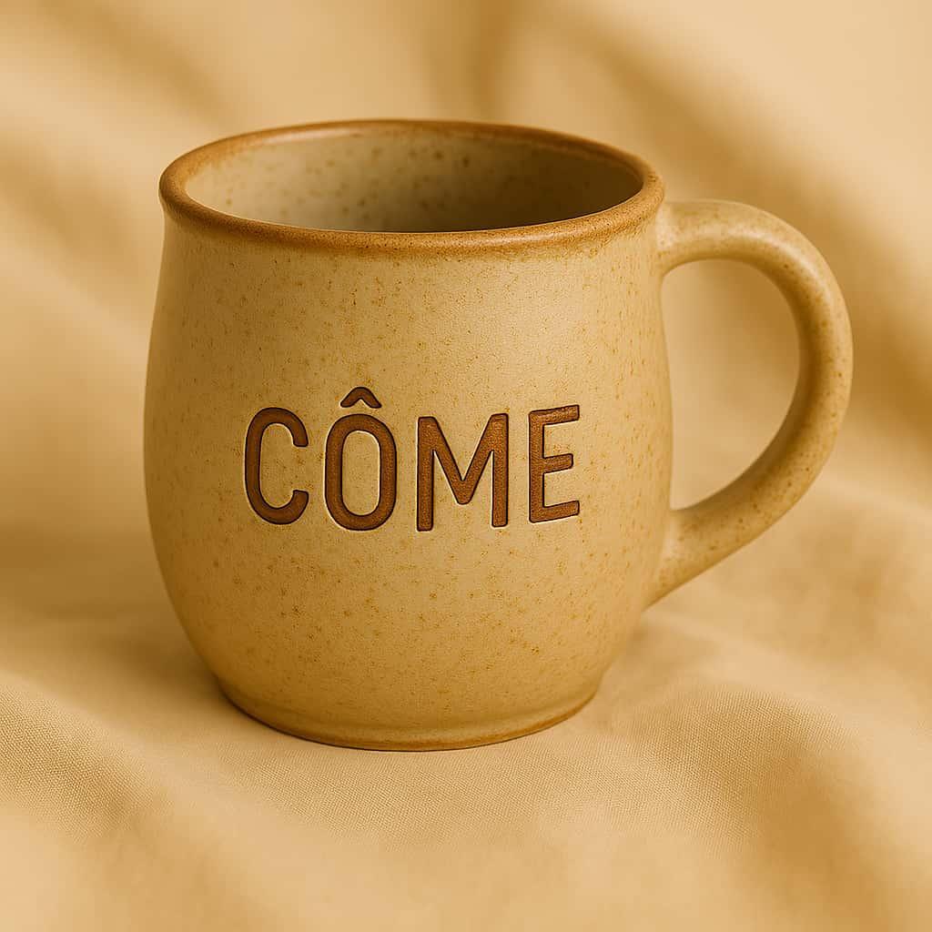 Tasse personnalisee avec le prenom come style ceramique poterie