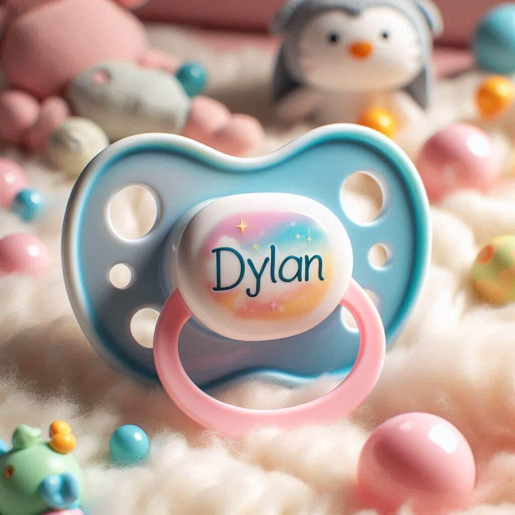 Tetine personnalisee avec le prenom dylan 1