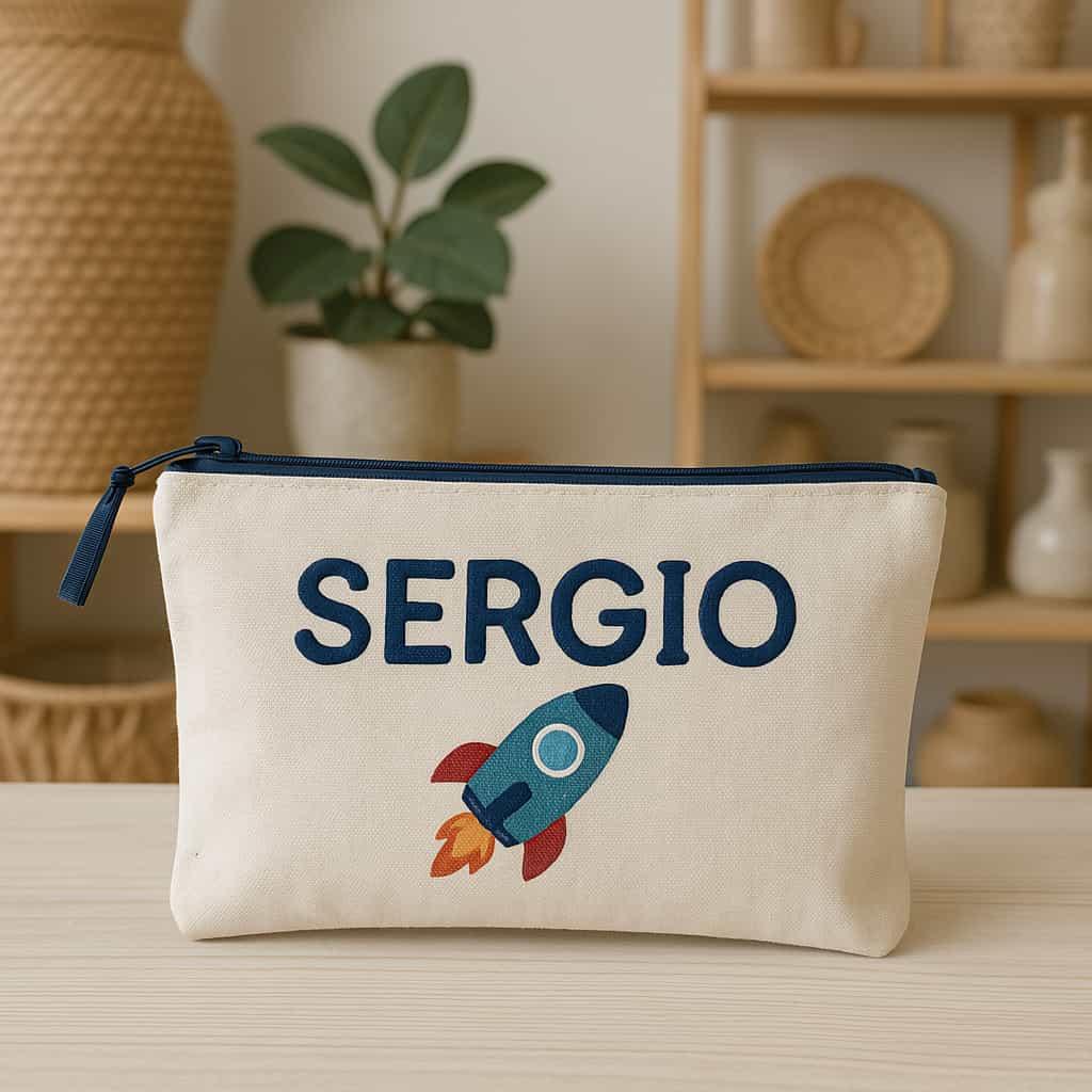 Trousse scolaire avec le prenom sergio
