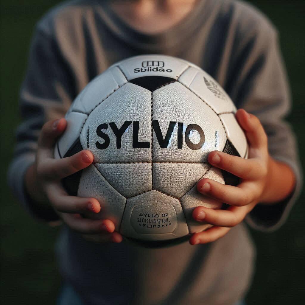 Un ballon de foot avec le prenom sylvio