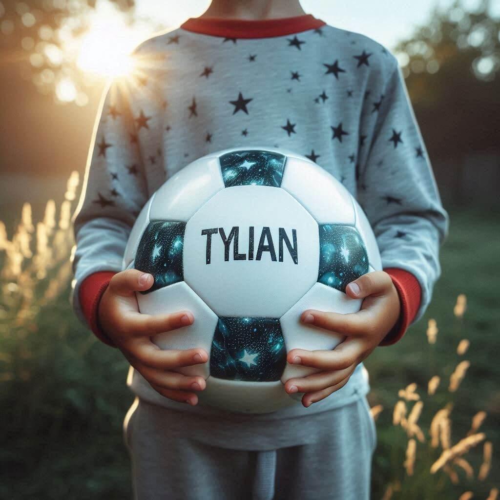Un ballon de football avec le prenom tylian