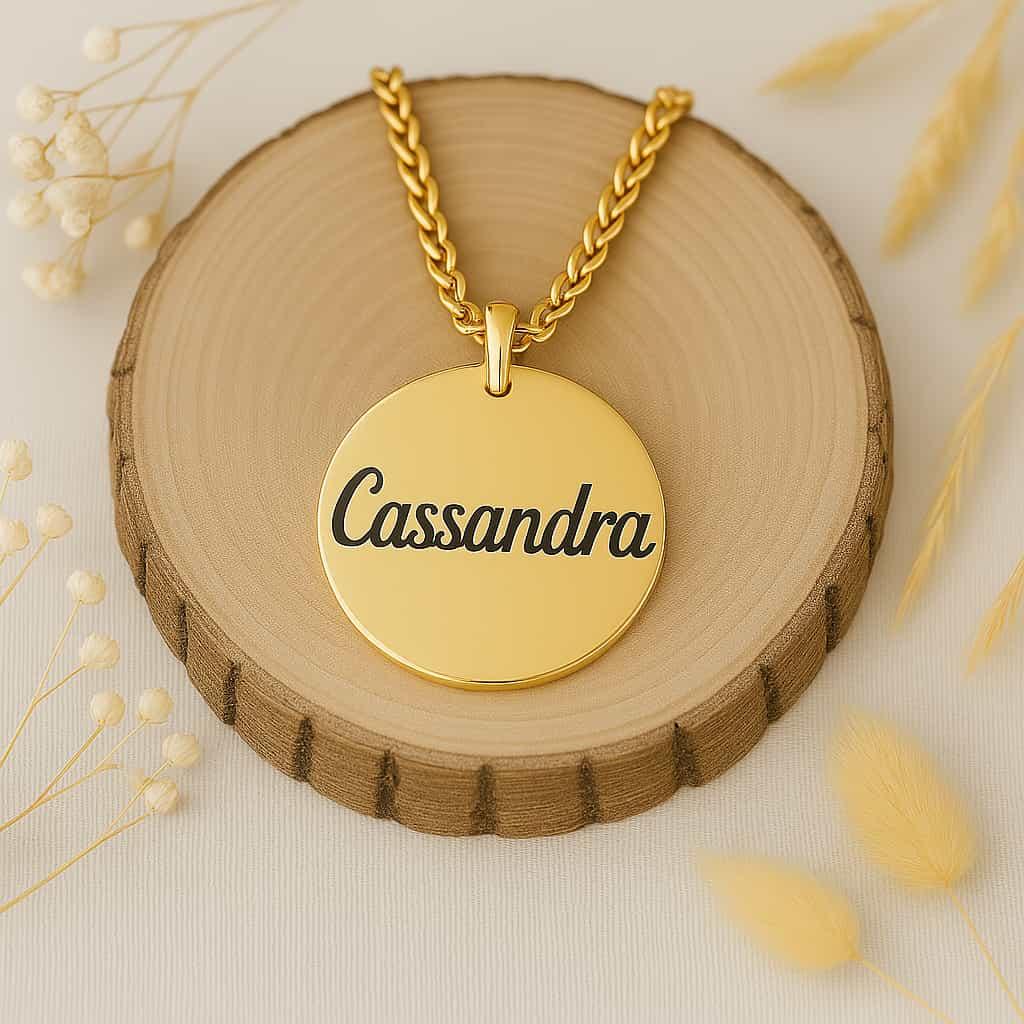 Un bijou personnalise avec le prenom cassandra