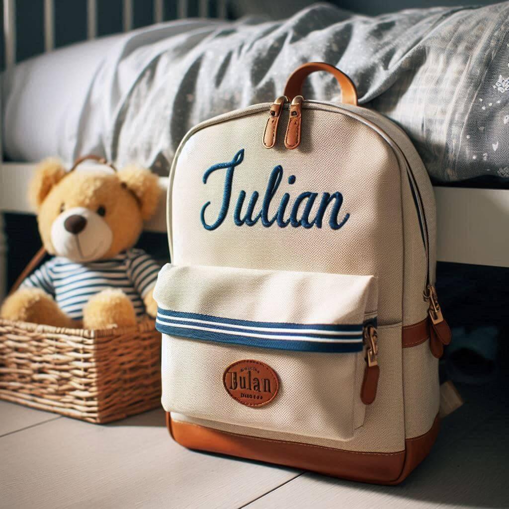 Un cartable d enfant avec le prenom julian 1