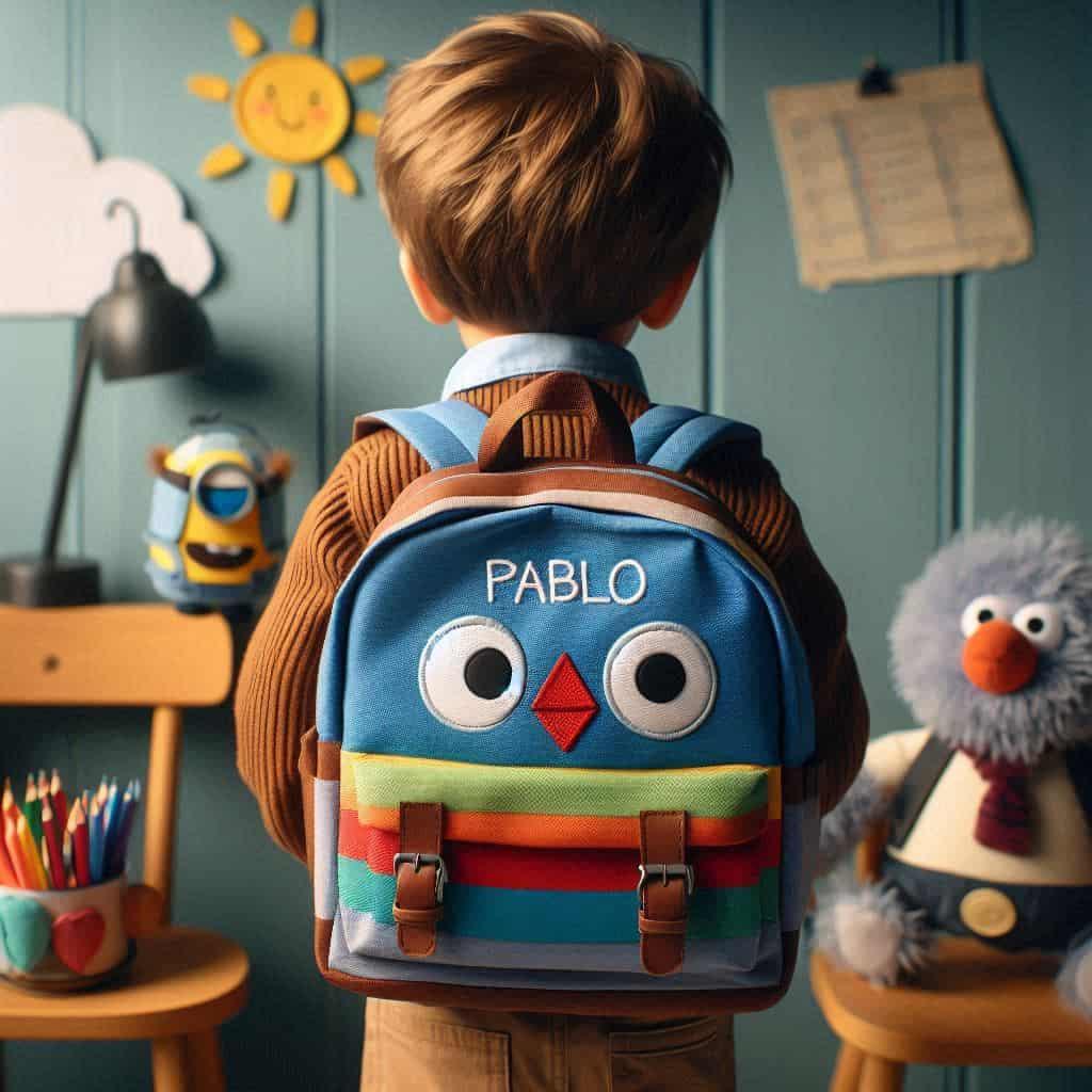 Un cartable d enfant avec le prenom pablo