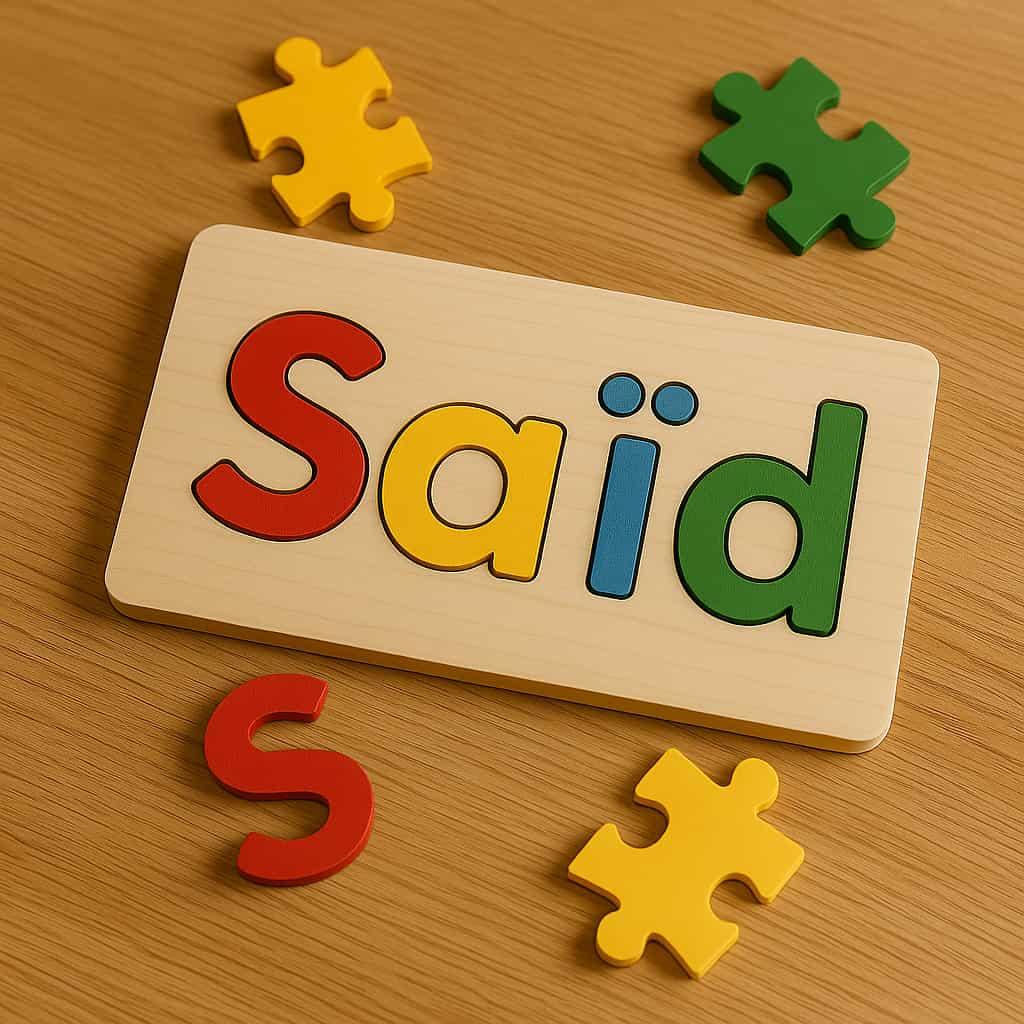 Un casse tete pour enfant personnalise avec le prenom said