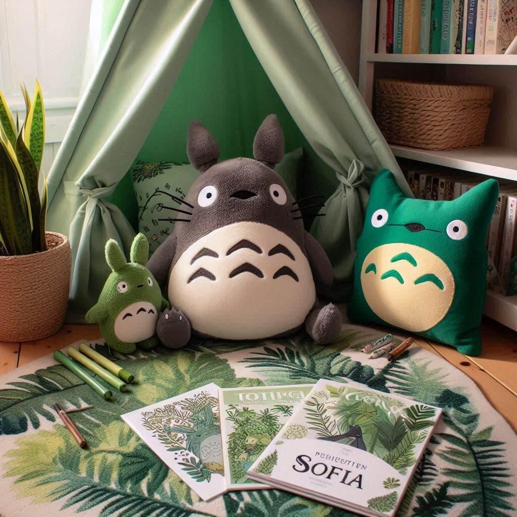 Un coin lecture inspire de mon voisin totoro prenom sofia