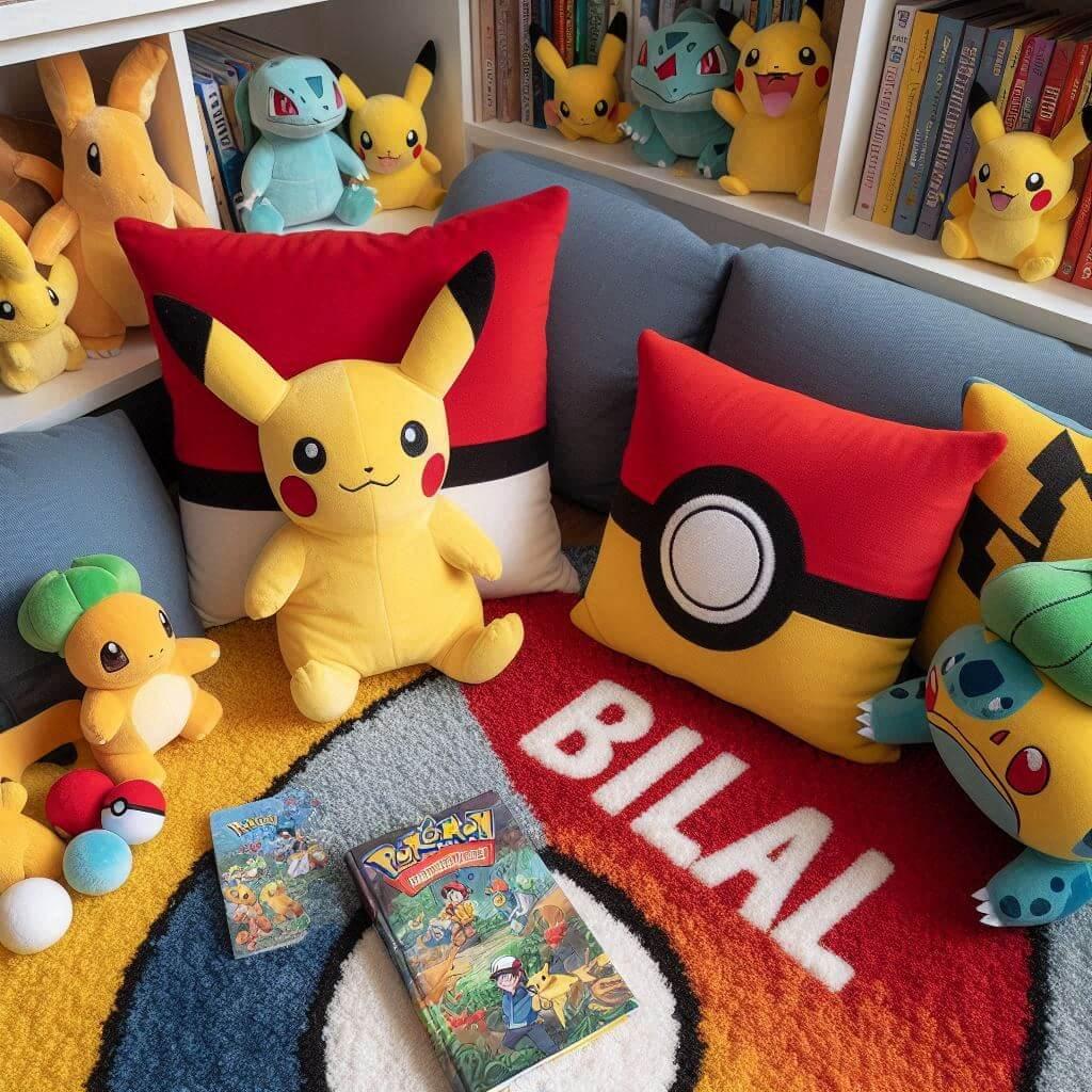 decoration enfant theme pokemon, prenom bilal