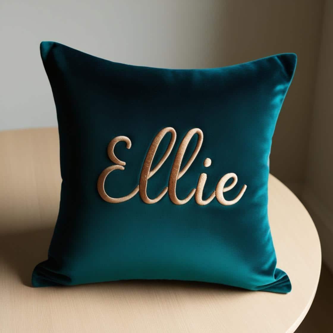 Un coussin avec le prenom ellie