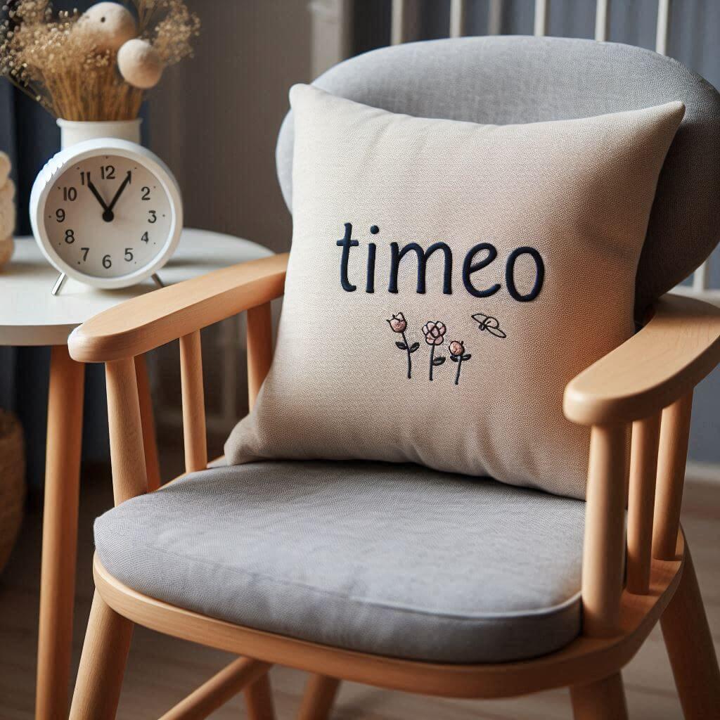Un coussin avec le prenom timeo