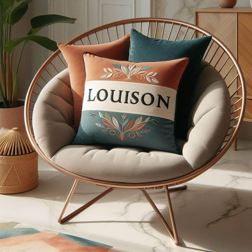 Un coussin personnalise avec le prenom louison