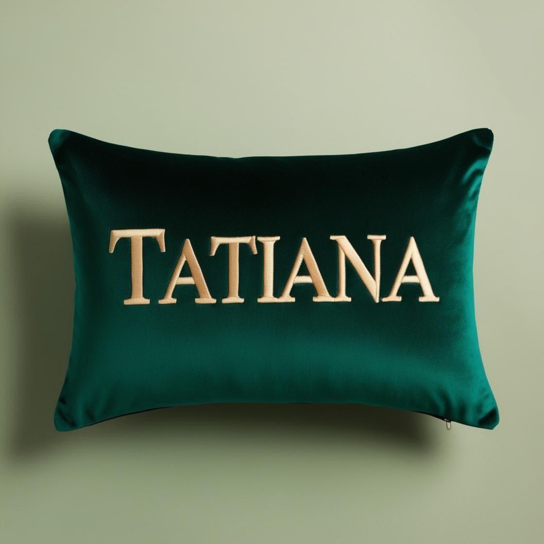 Un coussin personnalise avec le prenom tatiana 2