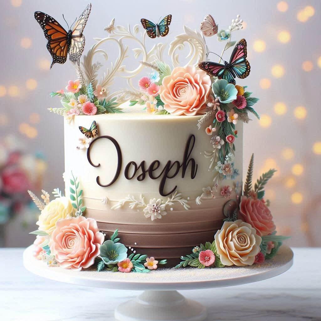 Un gateau personnalise avec le prenom joseph
