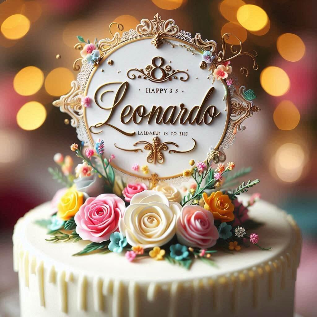 Un gateau personnalise avec le prenom leonardo