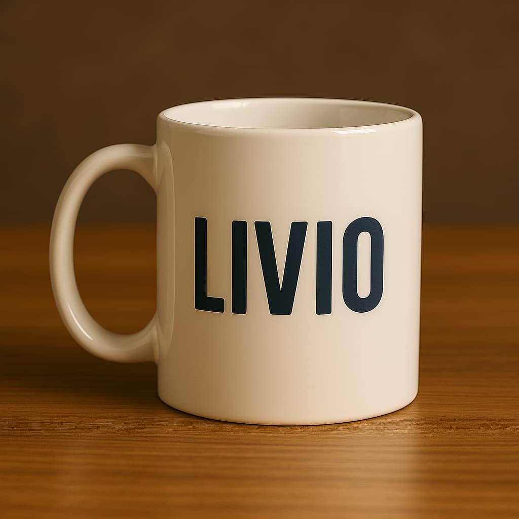 Un mug avec le prenom livio
