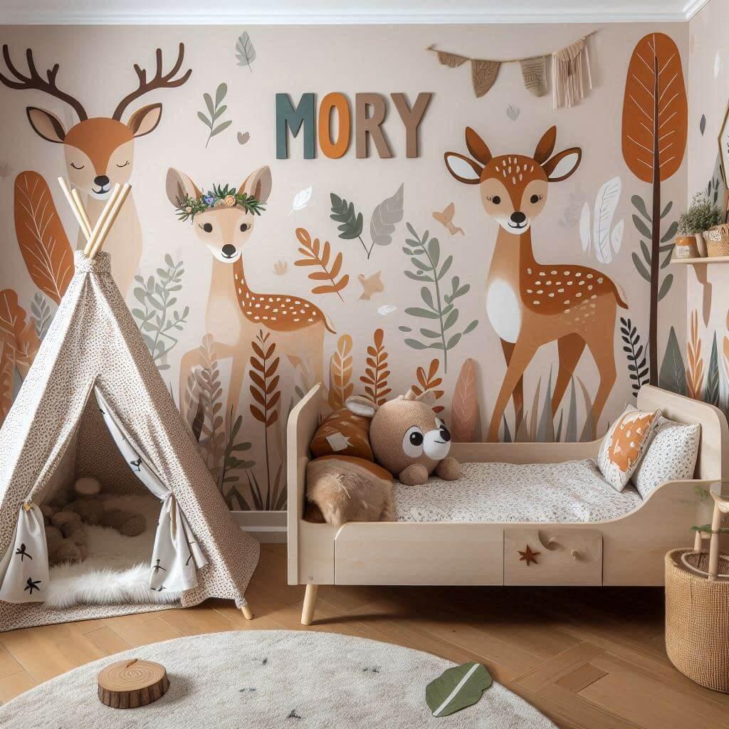 Une chambre d enfant sur le theme des faons pour un garcon nomme mory