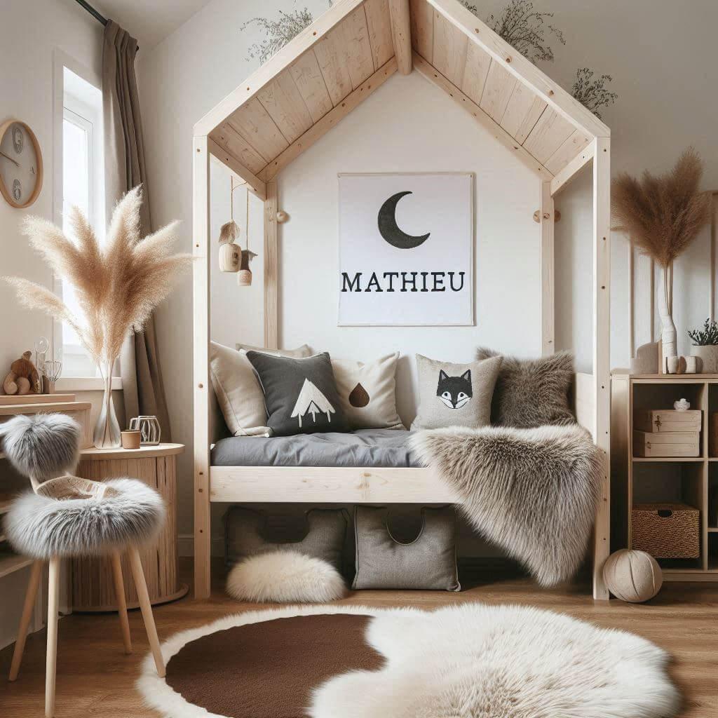 decoration de chambre enfant scandinave prenom mathieu
