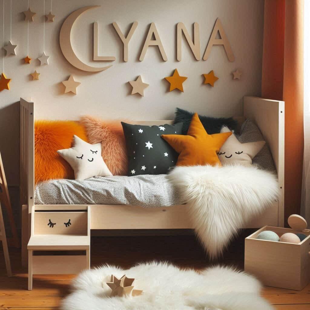 Une chambre de petite fille personnalisee avec le prenom lyana