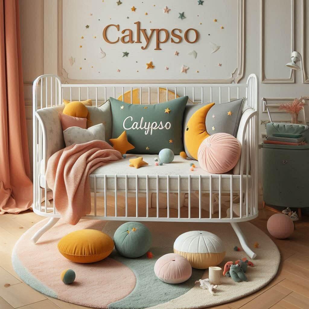 une jolie chambre de petite fille avec le prenom calypso