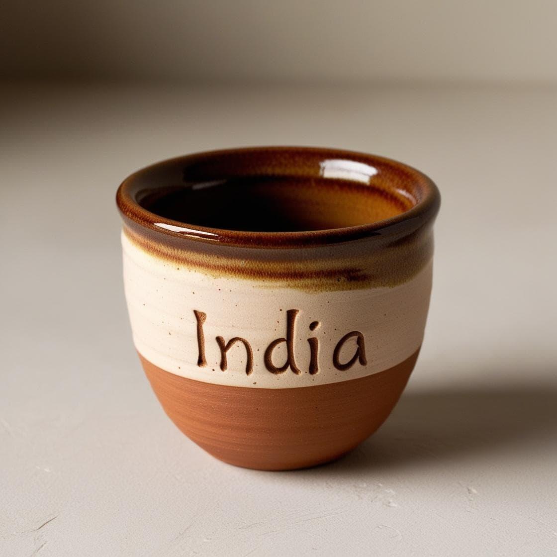 Une tasse pour enfant avec le prenom india style poterie