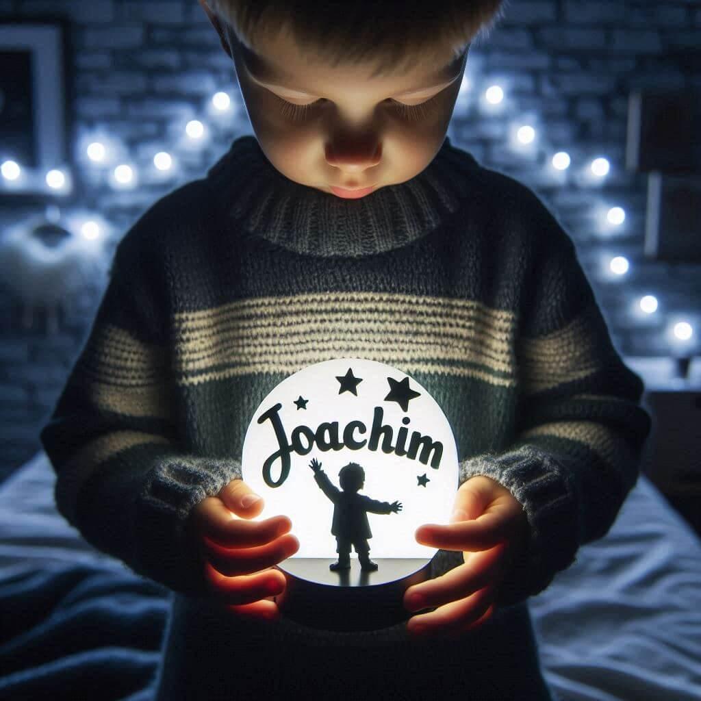 Une veilleuse avec le prenom joachim