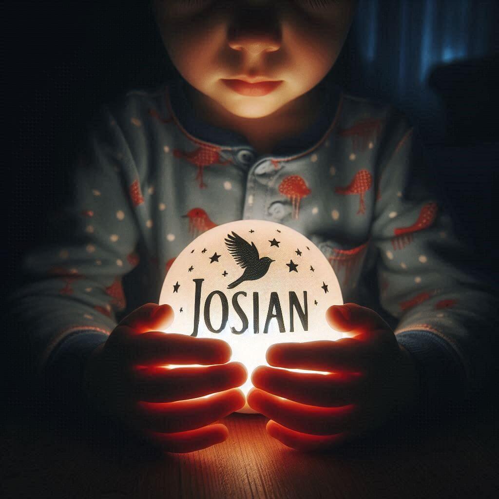 Une veilleuse avec le prenom josian