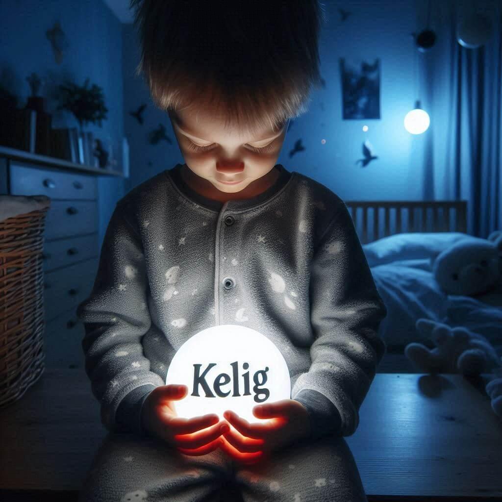 Une veilleuse avec le prenom kelig
