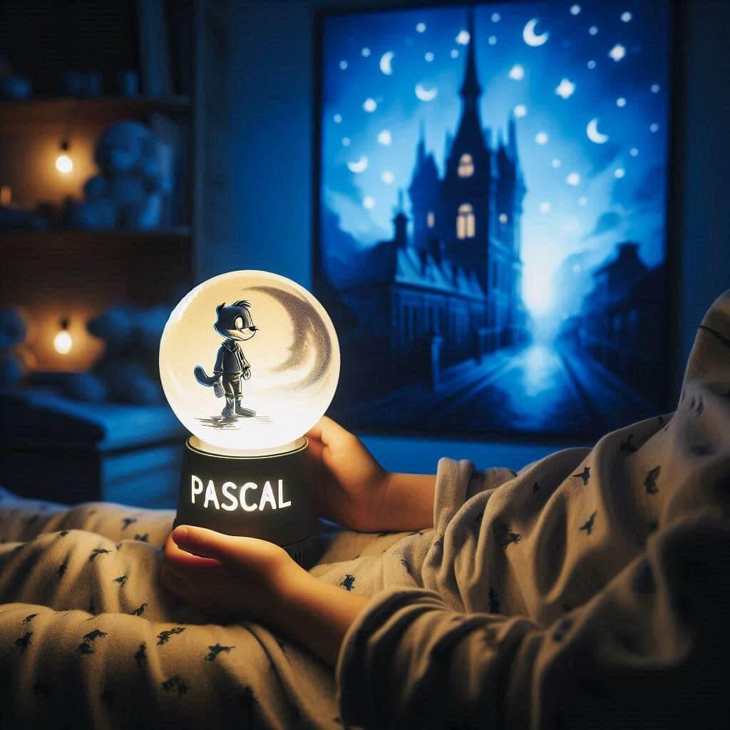 Une veilleuse avec le prenom pascal