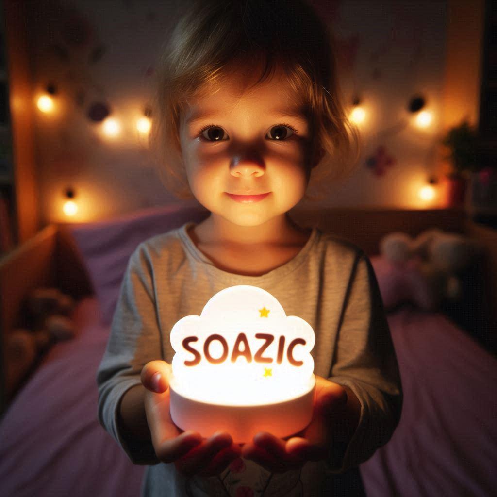 Une veilleuse avec le prenom soazic